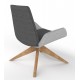 Follow Lounge Chair With Wooden Pyramid Base